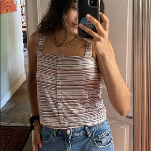 stripped american eagle tank top